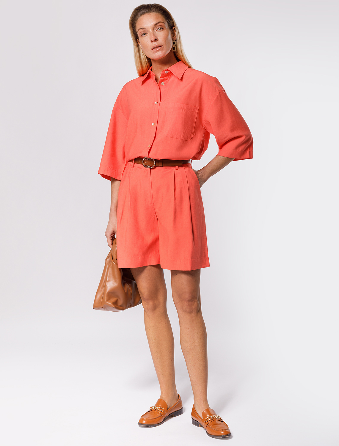 картинка Блузка женская коралловый от магазина Одежда+
