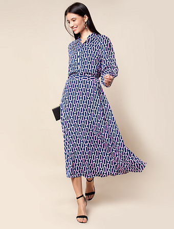 картинка Платье женское синий-сиреневый магазин Одежда+ являющийся официальным дистрибьютором в России 